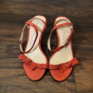 Sole Society Red Heeled Shoes with Elegant Design